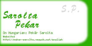 sarolta pekar business card